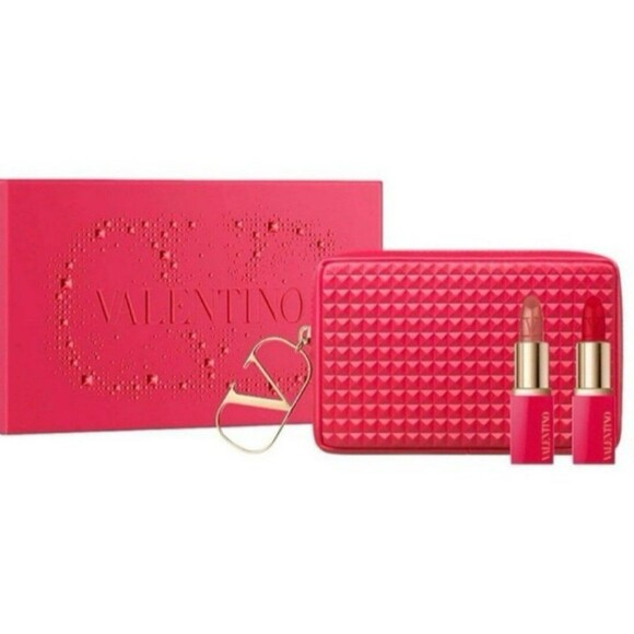 New Valentino 2 lipsticks and case